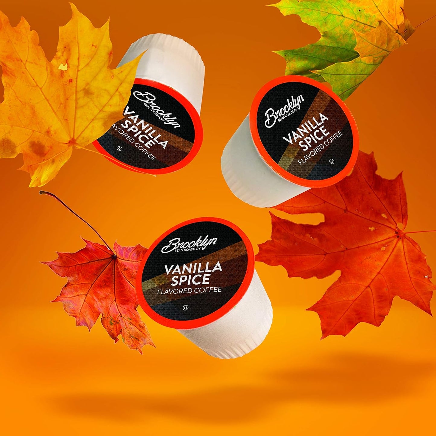 Brooklyn Beans Roastery Vanilla Spice Flavored Coffee Pods - Compatible with Keurig K Cup Brewers Including 2.0 Machines, 40 Count