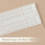 MIULEE Beige Back Tab Blackout Curtains 72 Inch Length 2 Panels Set - Image 4