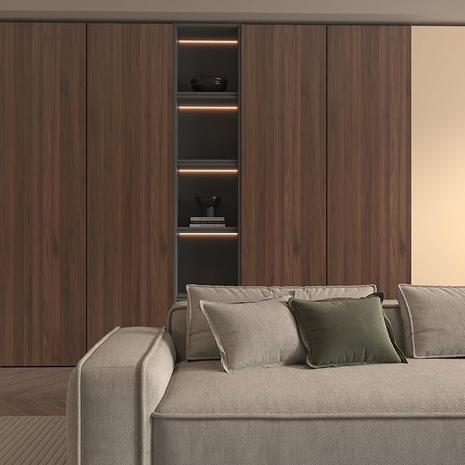 BOMENG Large Walnut Wood Contact Paper Matte 16"x591" Dark Brown Wood Wallpaper - Image 9