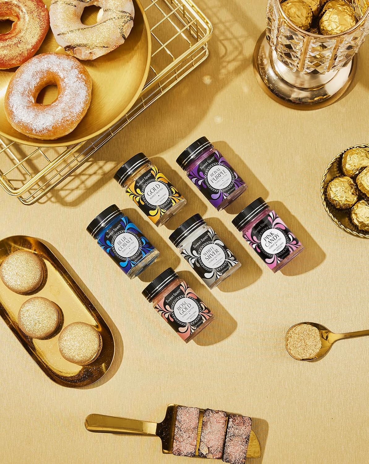 Sweet Spell Edible Glitter (15g) - Shimmer Sparkles for Drinks, Cakes, Cocktails - 100% Edible & Food Grade Glitter, Vegan, Gluten-Free (Pink Candy)