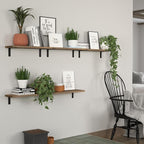 DOLLFIO Floating Shelves, 5 Sets Wall Shelves, Wood Floating Shelves - Image 5