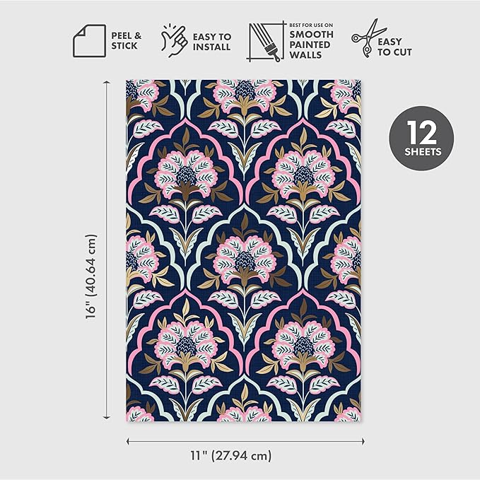 Main Street Peel and Stick Wallpaper Eco-Friendly Sheets 12 Pack, 11 X 16 Inch - Image 2