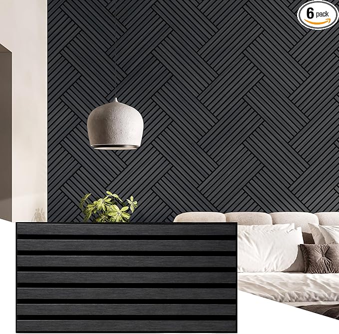 Wall!Supply 3D Soundproof Wall Panels – Acoustic Anthracite Finish – EPS Foam by WallSupply