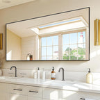 TRAHOME Bathroom Vanity Mirror for Wall, HD Shatterproof Glass, Hangs - Image 2