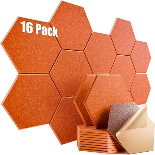 16 Pack Self-Adhesive Acoustic Panels 12" X 10" X 0.4" by Dailycooper