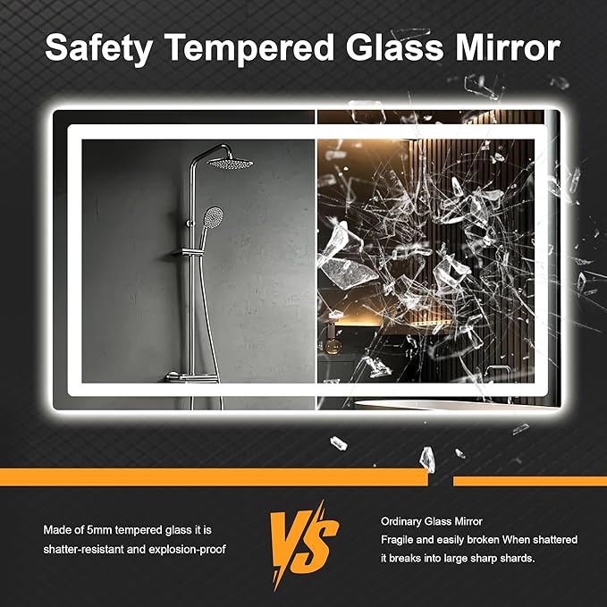 Led Mirror for Bathroom, 30x55 Bathroom Vanity Mirror for Wall - Image 7