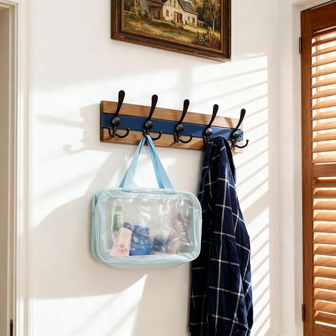 SKOLOO Rustic Wall Mounted Coat Rack - Image 3
