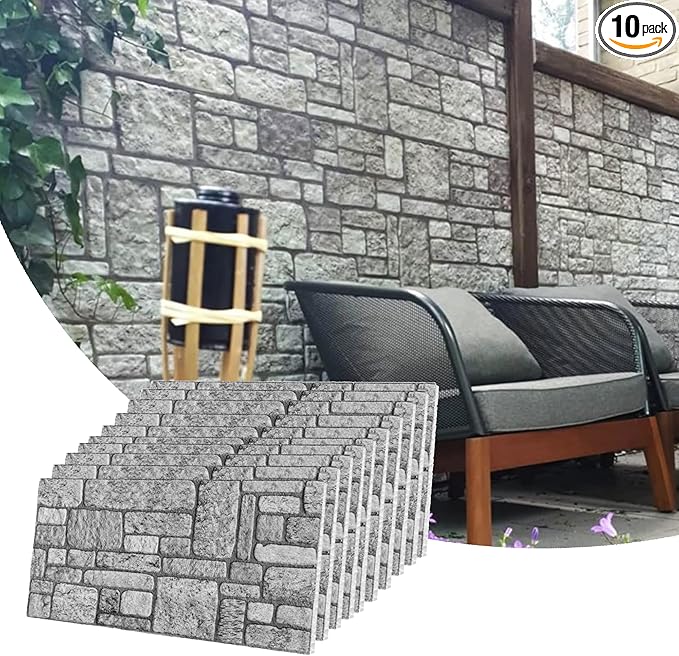 Dundee Deco 3D Wall Panels Faux Brick by DundeeDeco