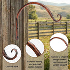 FEED GARDEN 2 Pack 8 Inch Hanging Plant Bracket Wall Hooks Decorative Plant - Image 3