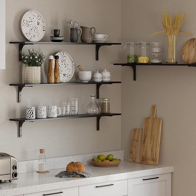 DINZI LVJ Long Wall Shelves, 55.1Inch Floating Shelves Wall Mounted, Extra - Image 5