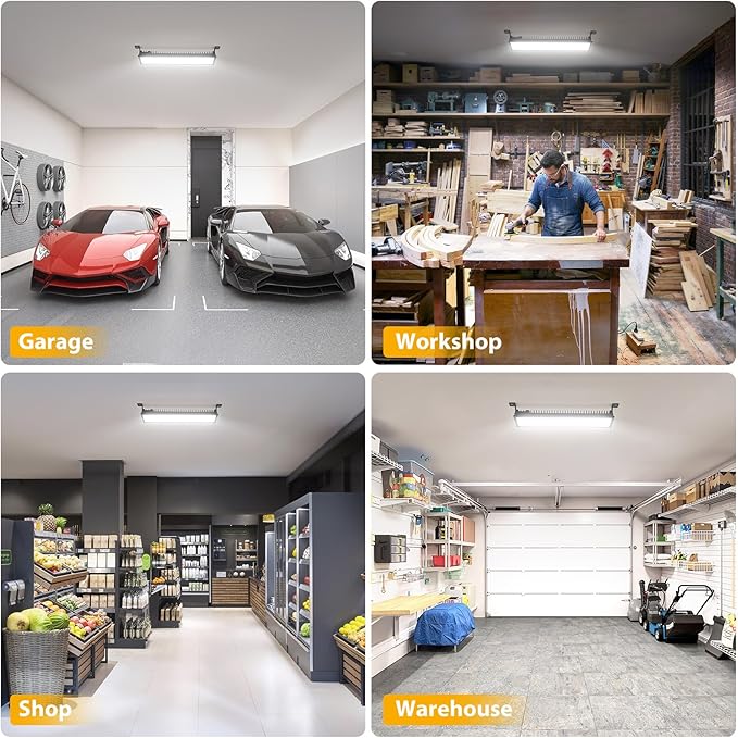 Onforu 1Pack LED Shop Lights, 100W 14000lm Plug in Ultra Bright LED Work Lights - Image 8