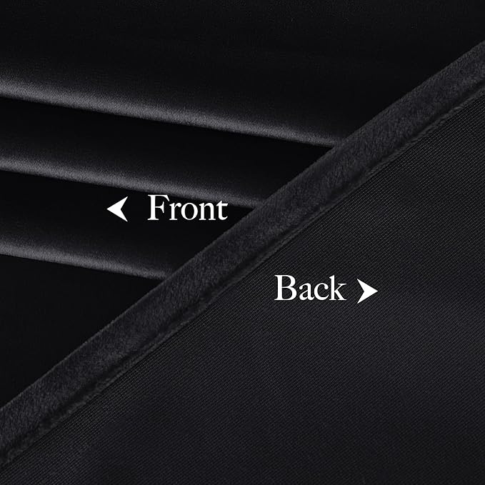 NICETOWN Black Velvet Blackout Curtains 80 inch Long - Image 8