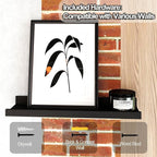 Small Black Floating Shelves for Wall Decor, Wall Mounted Wood Shelf for Bedroom - Image 5