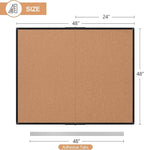 Extra Large Cork Bulletin Board 48" X 48", Foldable Notice Pin Board - Image 3