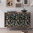 Dark Peel and Stick Wallpaper Vintage – Dark Green Leaf Removable Self-Adhesive - Image 2