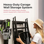 TIDYME Heavy-Duty Garage Wall Storage System | Wall Mounted Tool Organizer Rack - Image 6