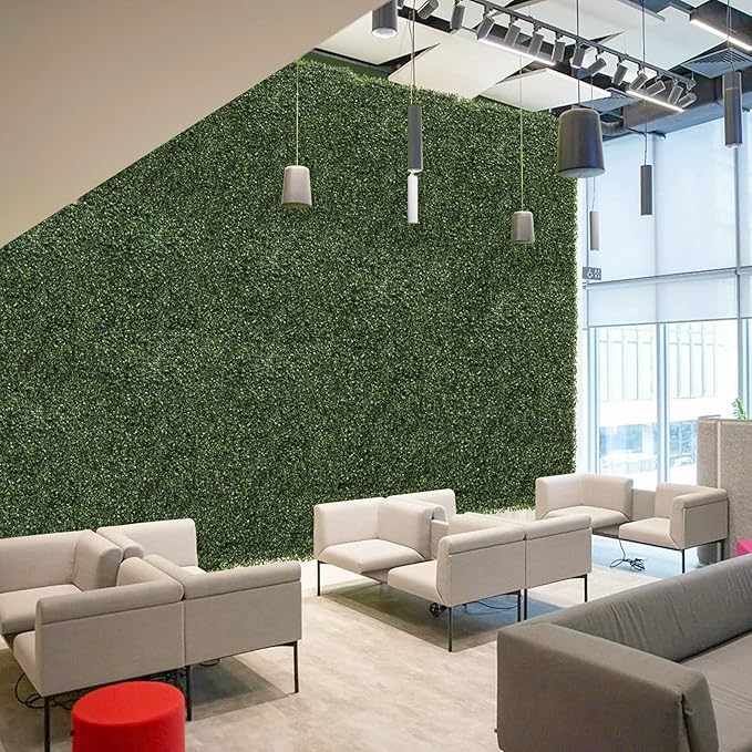 Luyue 12PCS 10”×10” Boxwood Panels, Artificial Grass Wall Panels Fake Greenery - Image 2