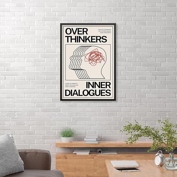 Maximalist Vintage Mental Health Posters Retro Unique Eclectic Wall Art 12x16 - Image 5