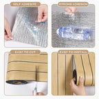 VEELIKE Natural Bamboo Slat Wall Panels Peel and Stick Wood Panels - Image 8