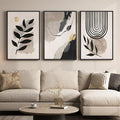 3 Piece Framed Black and White Boho Wall Art by MXART