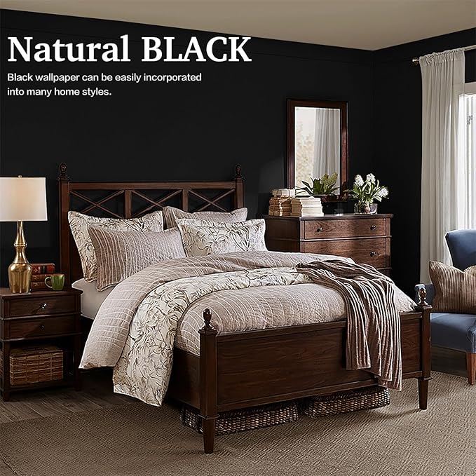 Dimoon 17.7''x78.7'' Peel and Stick Wallpaper Black Contact Paper - Image 7