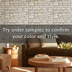 Commomy 12 pcs Faux Stone 3D Wall Panels Peel and Stick - Image 2