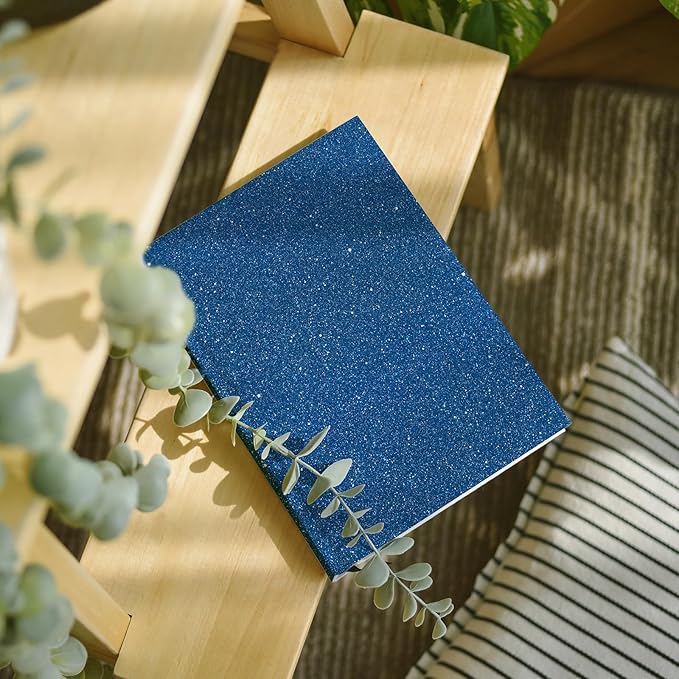CRE8TIVE Blue Glitter Wallpaper Border Fabric Glitter Wallpaper Stick and Peel - Image 7