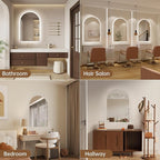 Arched Backlit Mirror Bathroom 20"x30"- Frameless LED Bathroom Mirror - Image 8