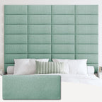 IFNOW Upholstered Wall Mounted Headboard, 3D Soundproof Wall Panels Peel and by IFNOW
