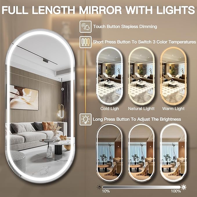 FENNIO 71" x 32" Large Wall Mounted Mirror - Image 2