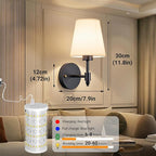 Battery Operated Wall Sconces Set Of Two, Wireless Battery Wall Light - Image 9