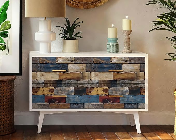 FLFK Wood Bricks Wallpaper Peel and Stick Wood Wall Paper Self Adhesive - Image 6