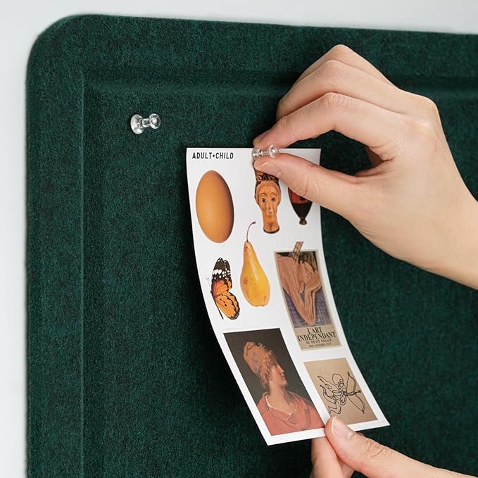Bulletin Board, 36 x 24 Inches Felt Pin Board - Image 2