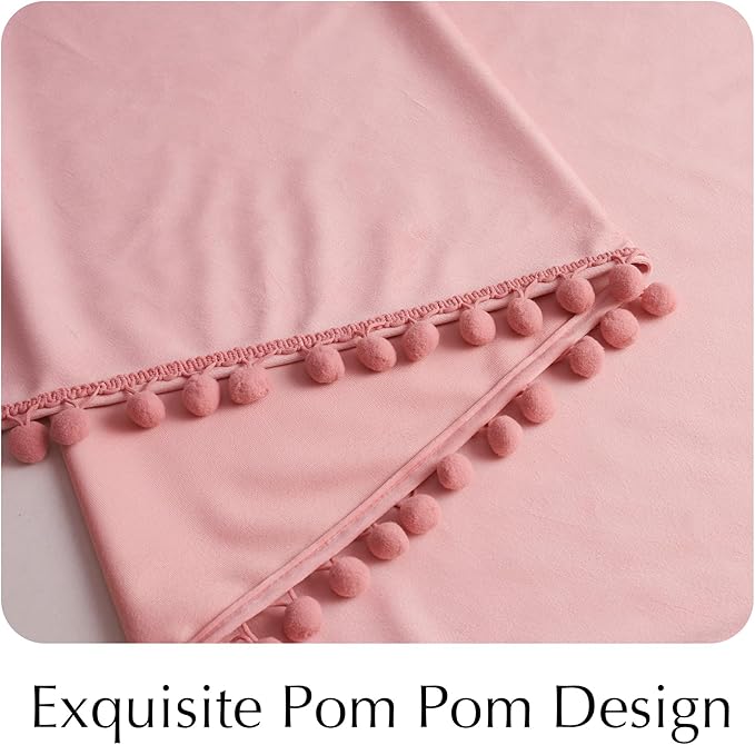 NICETOWN Blush Pink Velvet Curtains 96" Long - Image 5