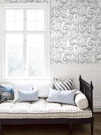 Timeet Floral Peel and Stick Wallpaper 16" x 197" White and Purple Wallpaper - Image 4