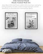 iHery Premium Natural Black OAK Wood 12x16in No Panic Just Disco Trendy Framed - Image 7