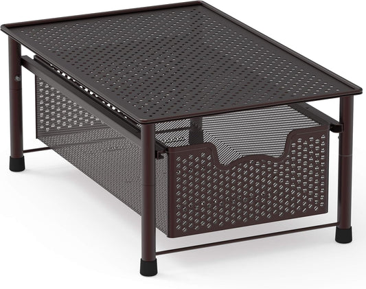Simple Houseware Stackable Cabinet Basket Drawer Organizer, Bronze