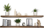 Floating Shelves 60 inch Long 8 "deep Set of 2, Heavy Duty Wood Wall Mounted - Image 6
