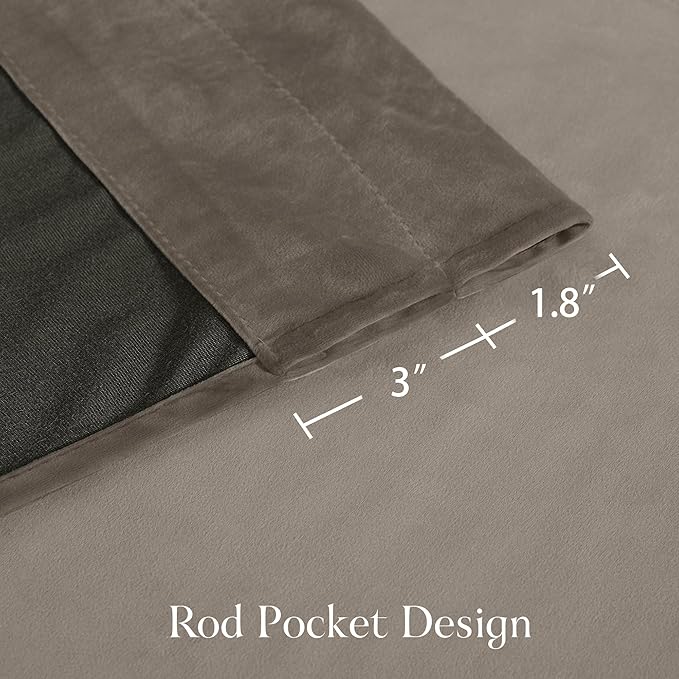 NICETOWN Velvet Curtains 96 inches Long - Image 2