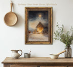 Vintage Nativity Scene Gold Framed Wall Art Birth of Jesus Christmas Christian - Image 2