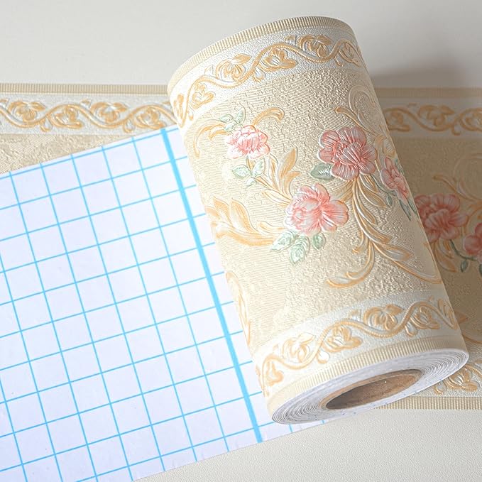 AbaBoorty Yellow Floral Wallpaper Border Decor 394"X4.1" Peel and Stick Wall - Image 7