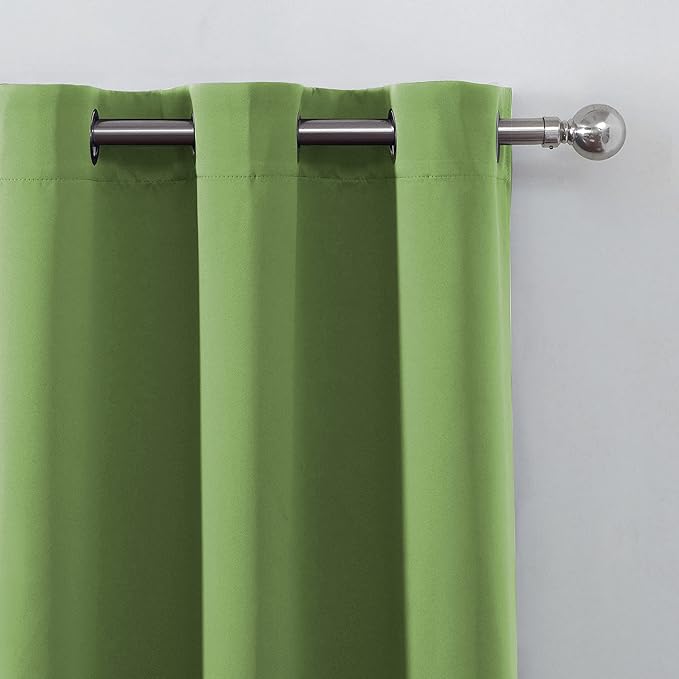 LEMOMO Light Green Blackout Curtains - Image 7