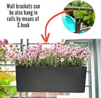 LaLaGreen Wall Planters for Outdoor Black Self Watering System Hanging Plant - Image 6
