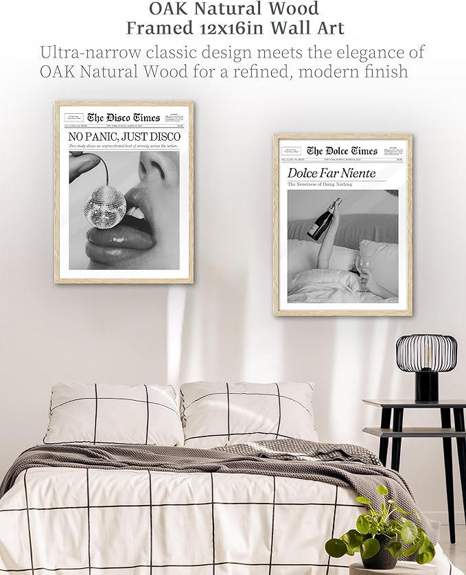 iHery Unframed Trendy NewsPaper Wall Art Prints, 12x16in Canvas Wall Art Prints - Image 7