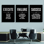 Framed Canvas Wall Art Success Quote, Office Wall Art, Positive Motivational - Image 4