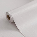 FUKU MON White Gray Grasscloth Fabric Wallpaper 23.6" X 393" Thick Classic by MeetyourallDIYneeds
