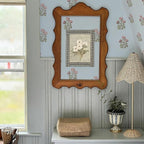 17.3" x 78.7" Vintage Blue Floral Wallpaper Peel and Stick Boho Wallpaper - Image 4