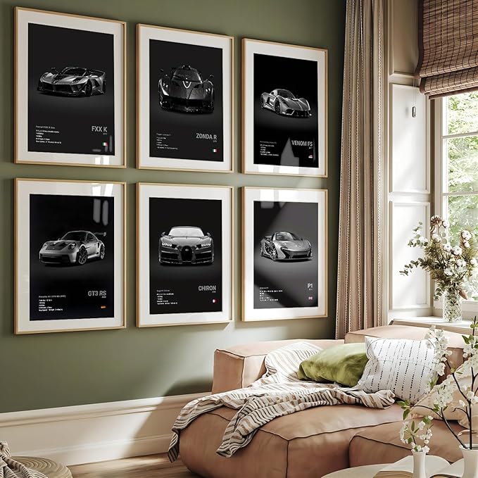 CSLGQGV Car Poster Vintage Racing Car Wall Art Supercar Canvas Prints Painting - Image 6