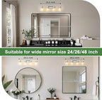 DORESshop 4-Light Vanity Light Fixtures, Chrome Bathroom Light Fixtures Over - Image 2