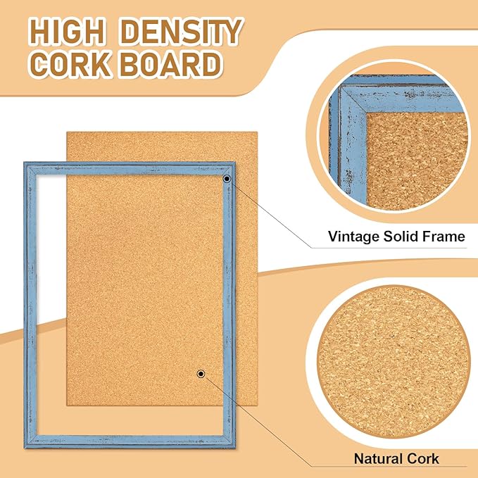 DOLLAR BOSS Cork Boards for Walls, 24 X 18 Inches Bulletin Board Decorative - Image 3